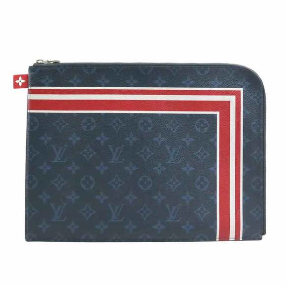LOUIS VUITTON Blue Monogram Clutch Bag - Picture 1 of 5